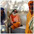 Visitors in the Brahma temple